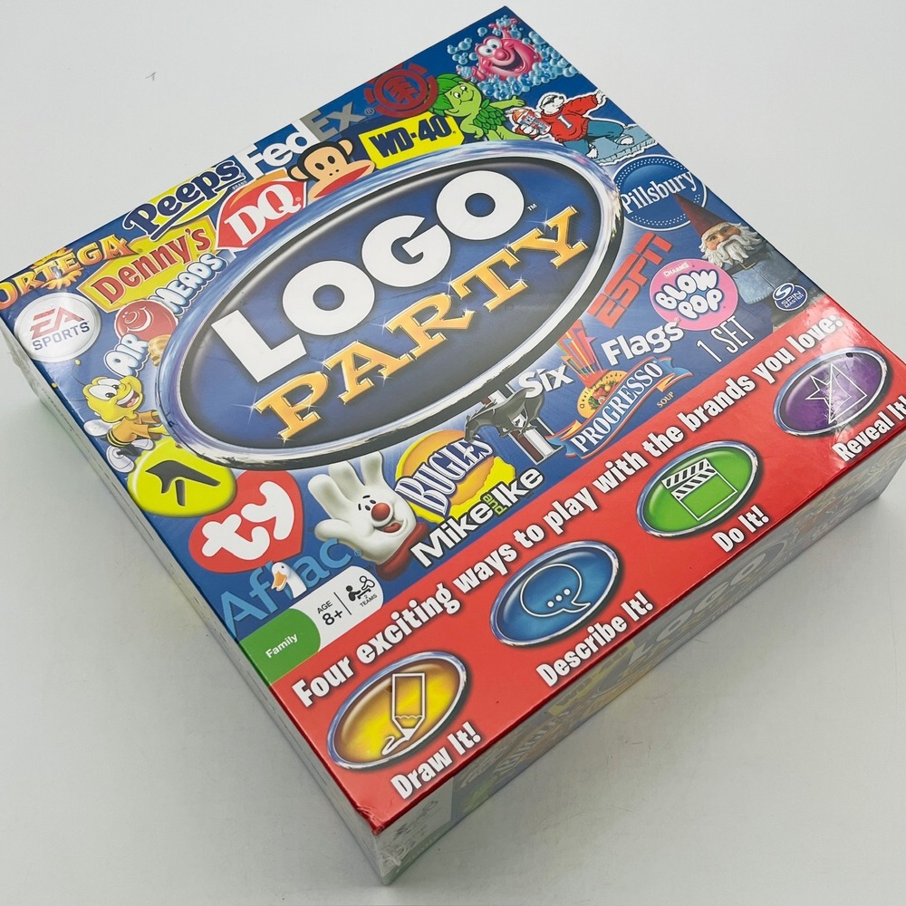 Spin Master Logo Party Board Game New Factory Sealed Family Trivia Ages 8+
